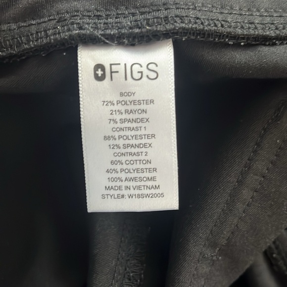 FIGS black Zamora high rise joggers scrub pants - Picture 8 of 8